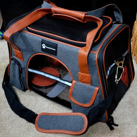 Pet Carrier Dog or Cat Grey w/Extras 18"L x 11"W x 12"H   Bran New! - Picture 1 of 5